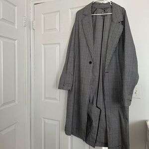 ASOS plaid trench coat